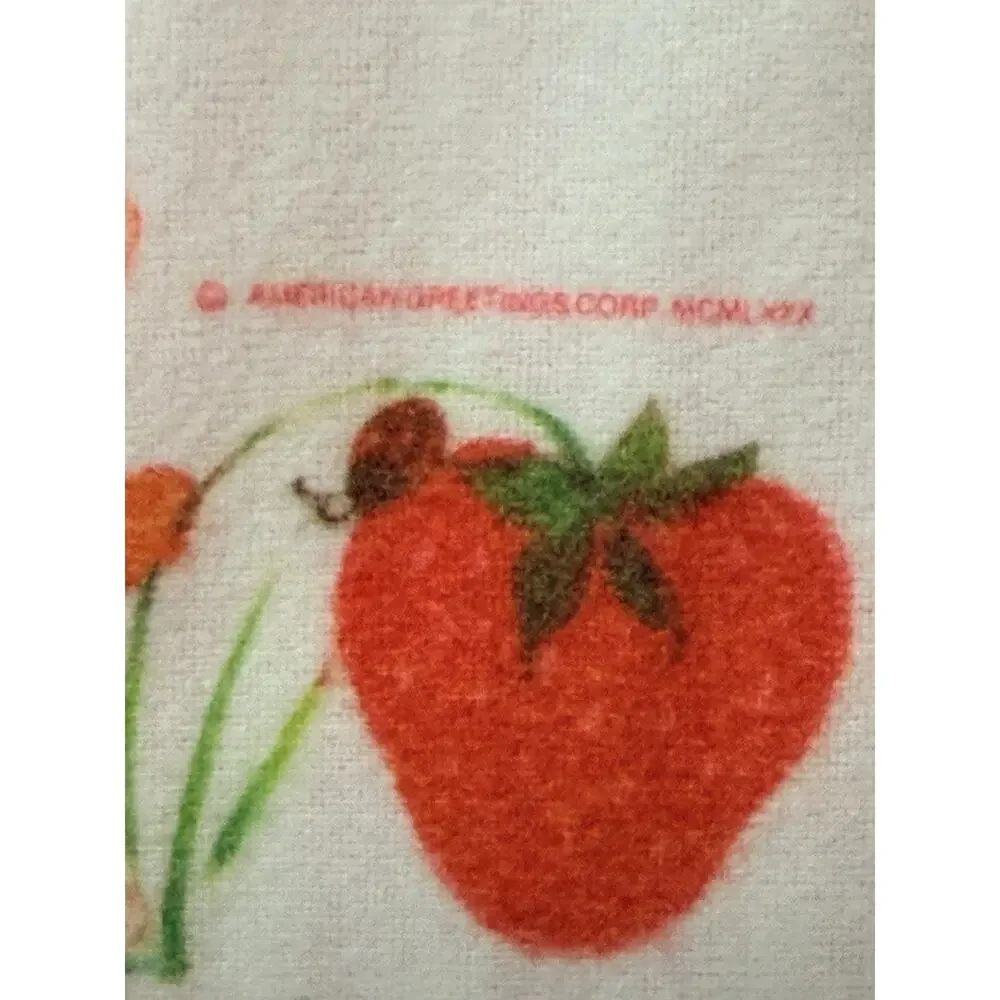 Vintage Strawberry Shortcake Pajama Girls Nightgown Sz‎ 6 Flannel 1980s Striped